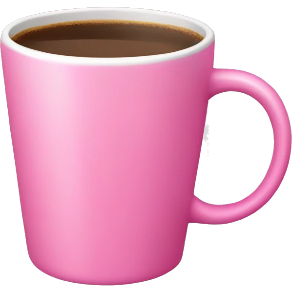 Pink coffee cup emoji