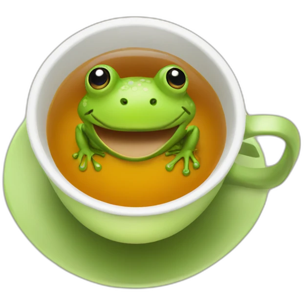 frog cup tea emoji
