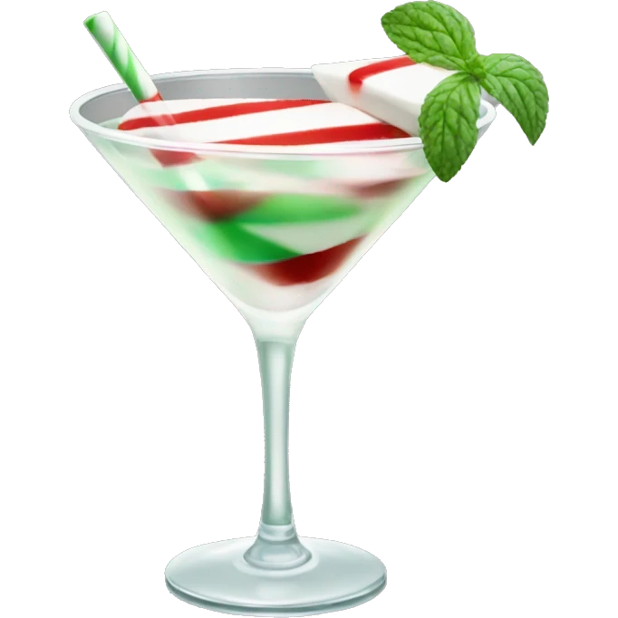 Peppermint martini emoji