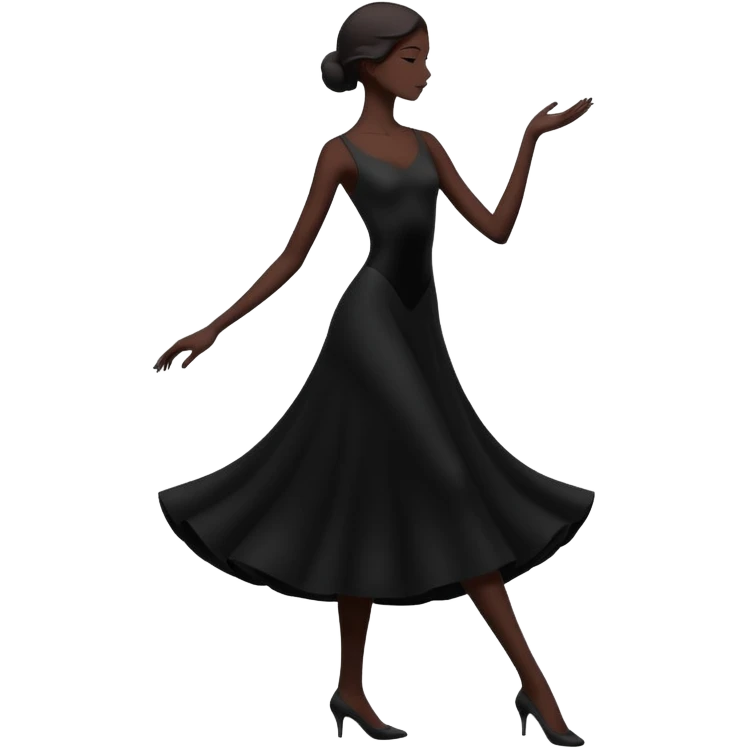 silhouette of a person in a graceful stance emoji