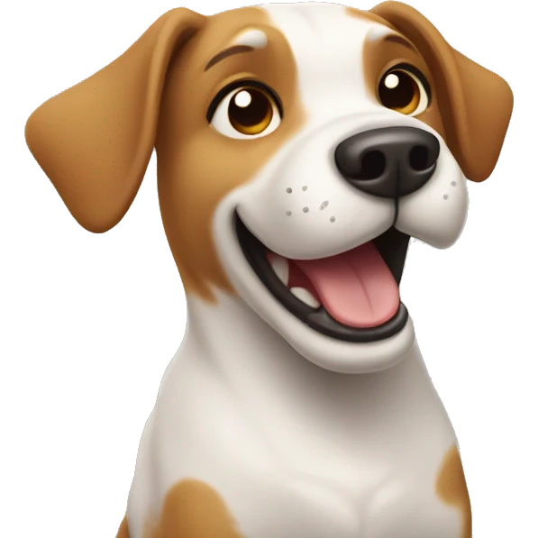 dog waving emoji