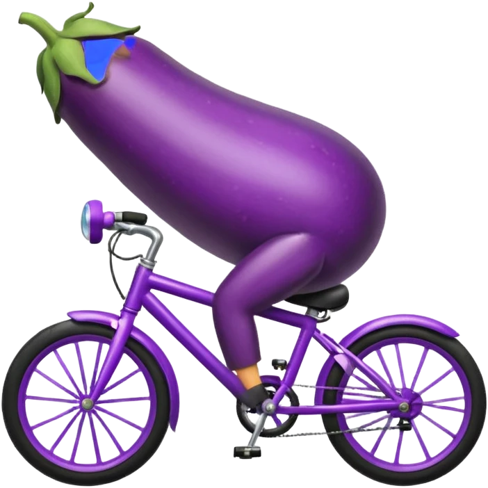 eggplant on a bike emoji