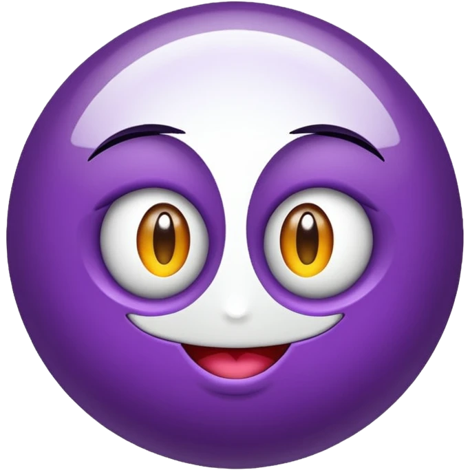 bola branco e roxa emoji