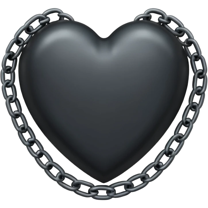 Black heart with chain emoji