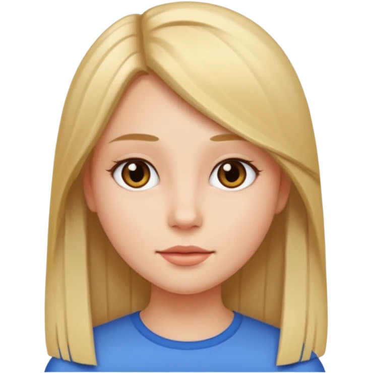 a girl with straight hair emoji