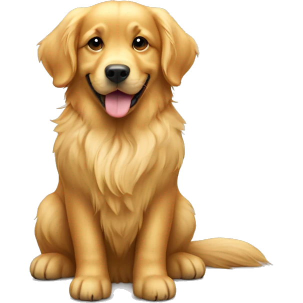 golden retriever, girl  emoji