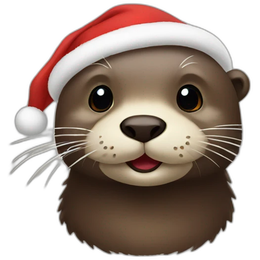 Christmas otter emoji