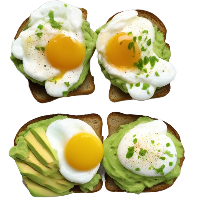 Avocado toast with egg emoji