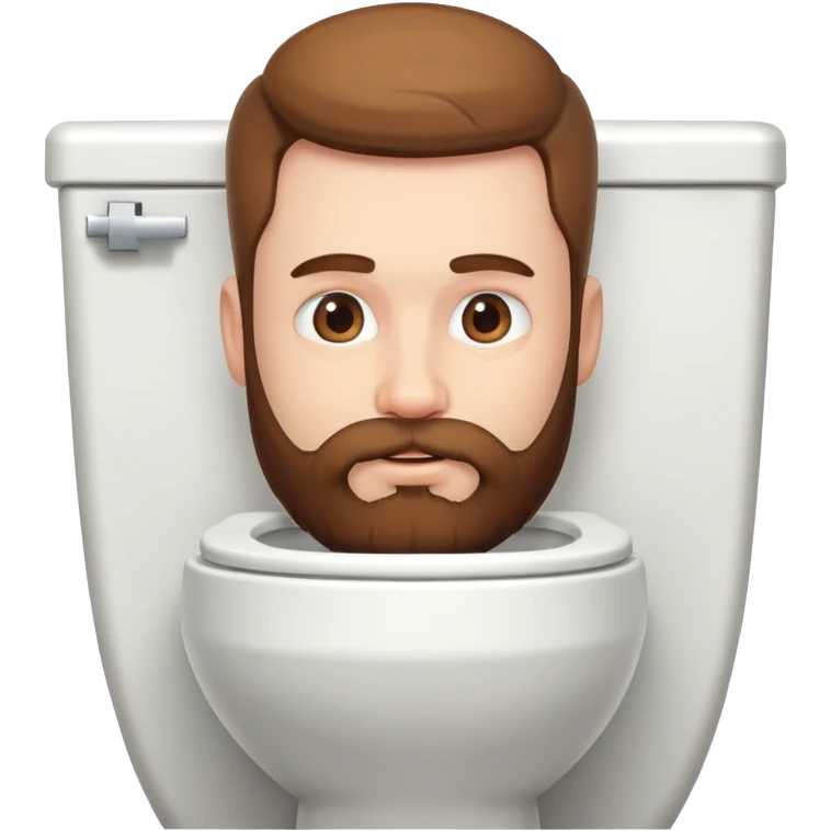 man with beard on toilet  emoji