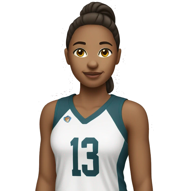 brunette pretty girl basketball player emoji