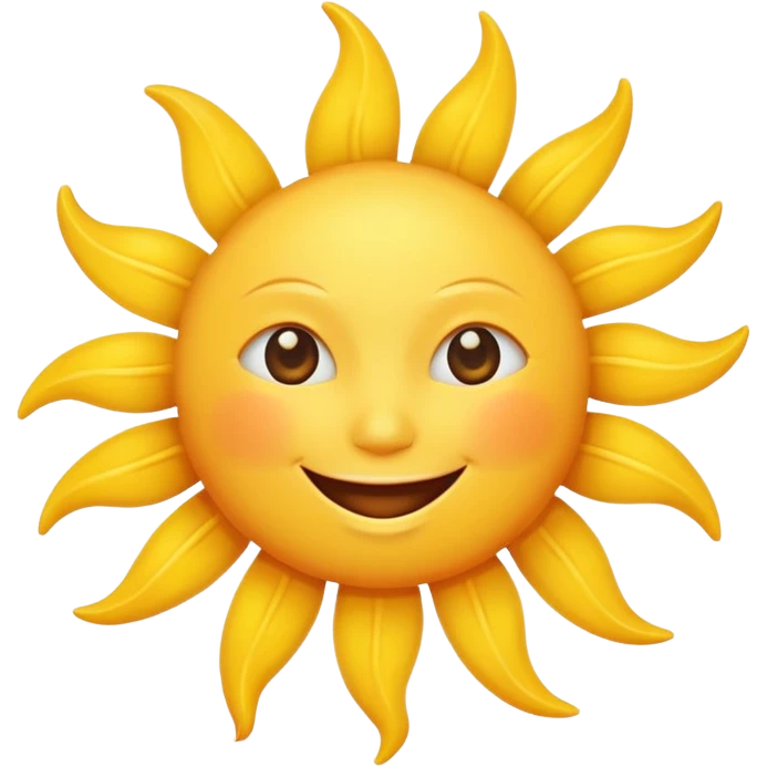 smiling sun emoji, simple and cheerful emoji