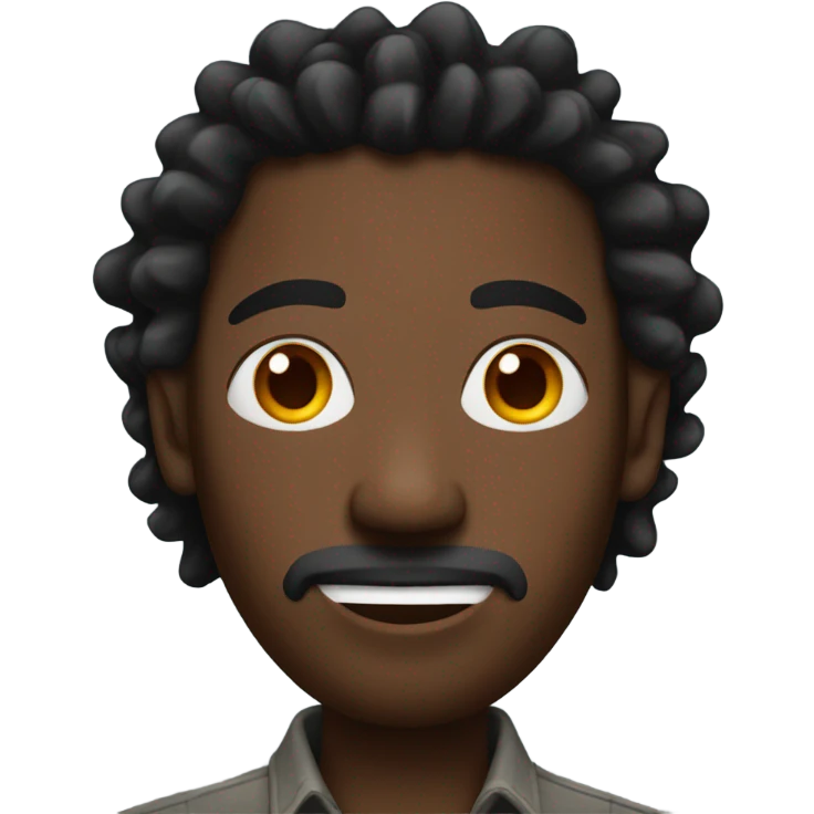 One eyed black man with one tall red dread emoji