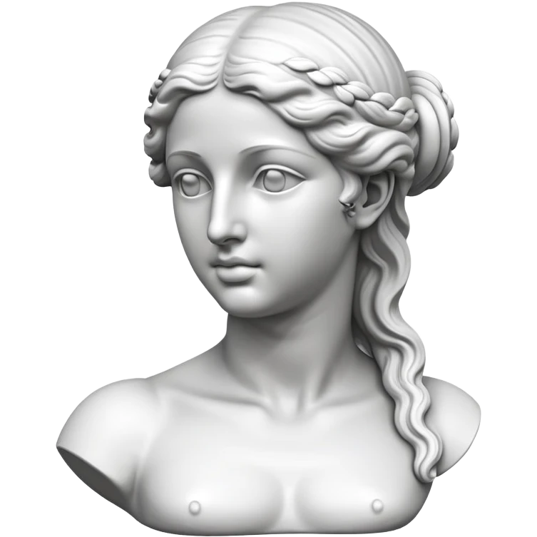 Venus de Milo statue bust only, classical Greek sculpture of Aphrodite's head and shoulders without arms emoji