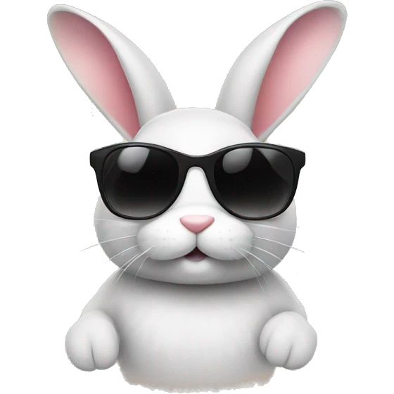 Bunny with sunglasses emoji
