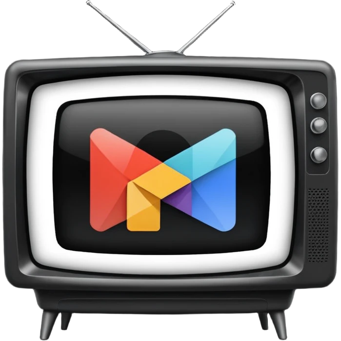 Create an emoji in which it is representing an app like YouTube professional logo of this app but don't make it like YouTube this app name as :- InSights TV emoji