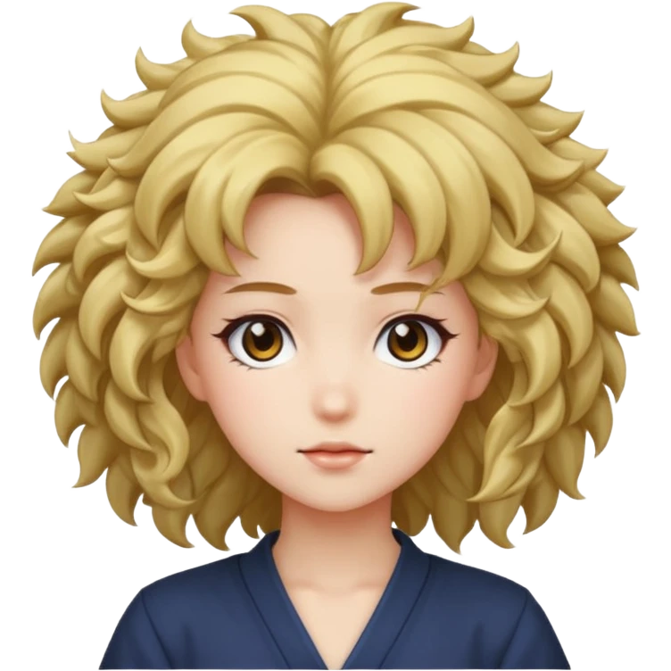 Anime girl big hair emoji