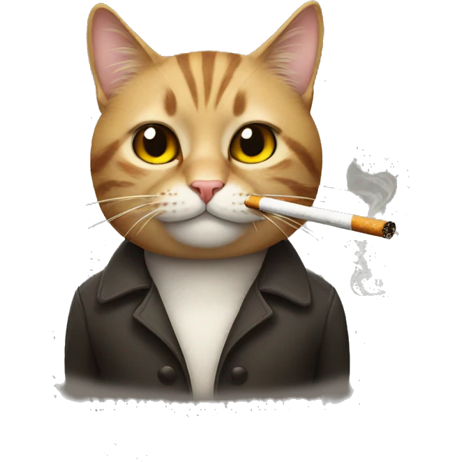 cat with cigarette  emoji