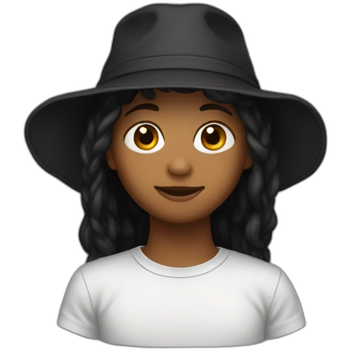 black bucket hat emoji