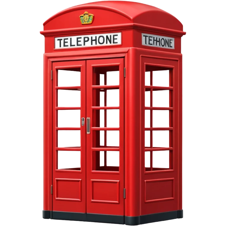 cabina telefonica roja minimalista emoji