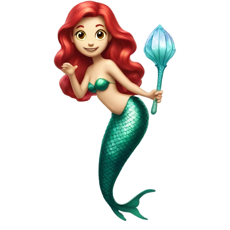 ariel mermaid with dinglehopper emoji