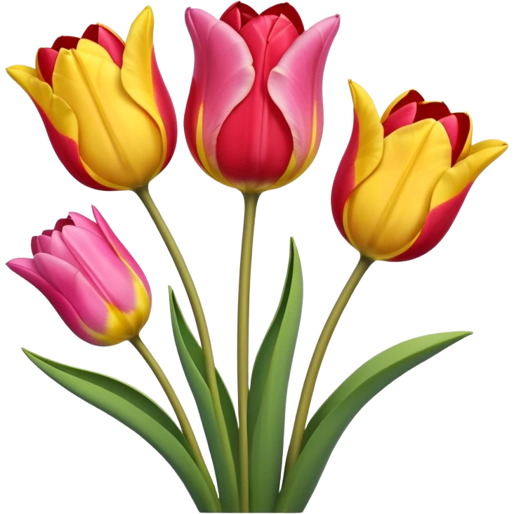 beautiful tulips several colors no jar emoji
