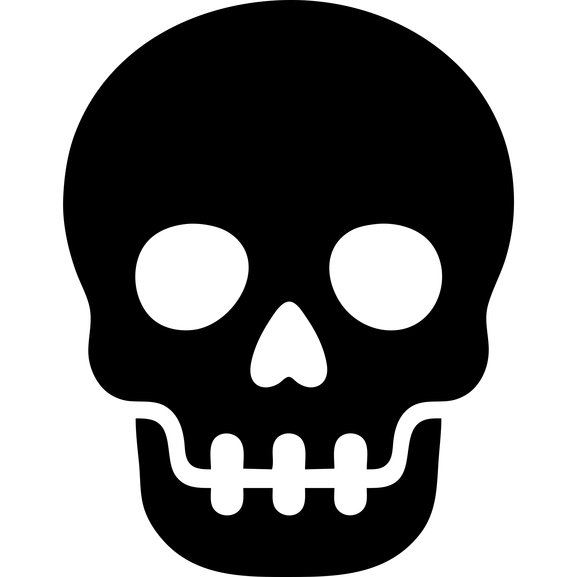 solid filled skeleton head icon emoji