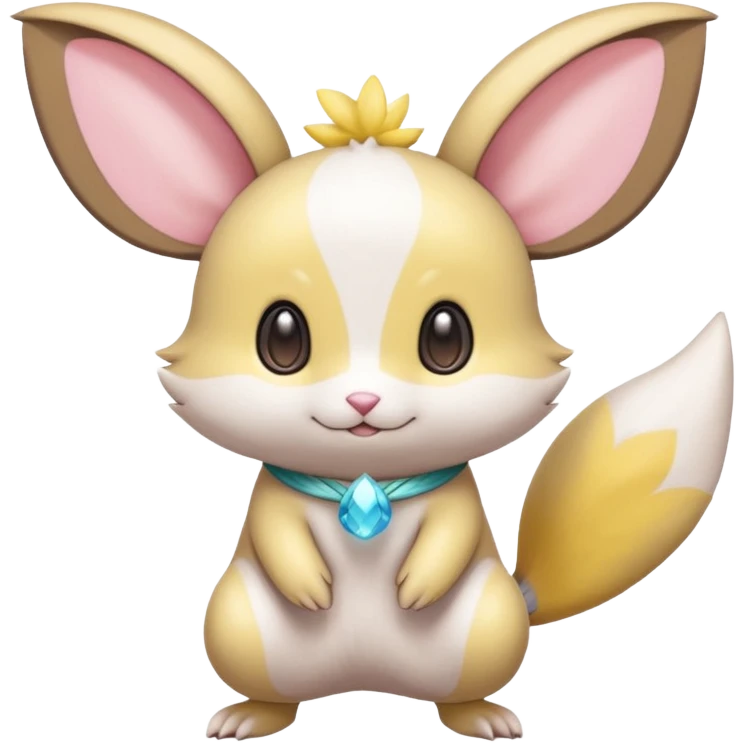Tropical Exotic Minccino-Mew-Pachirisu-Emolga-fusion  emoji