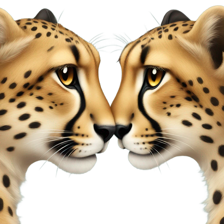 Two cheetahs kissing emoji