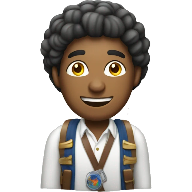 Colombian guy traveling around the world on a cruise ship emoji