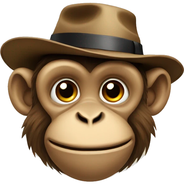 Monkey with a hat emoji