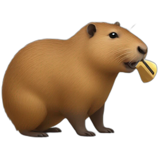 capybara holding a toy knife emoji