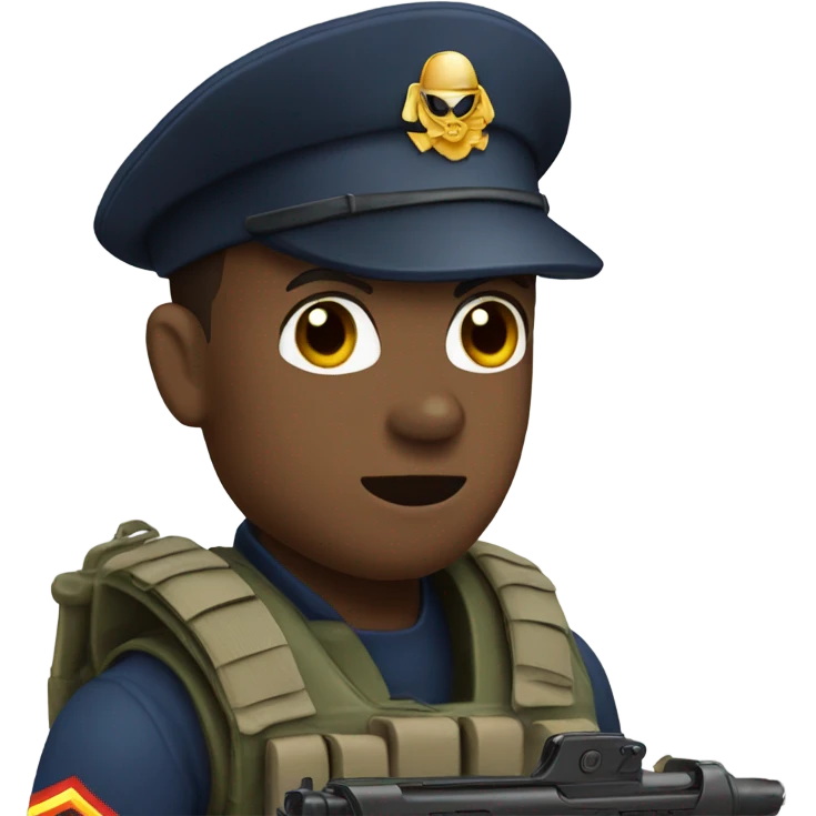 Marine holding nerf gun emoji