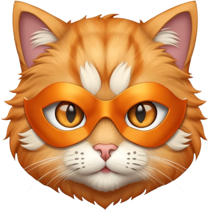 cat with a superhero mask emoji