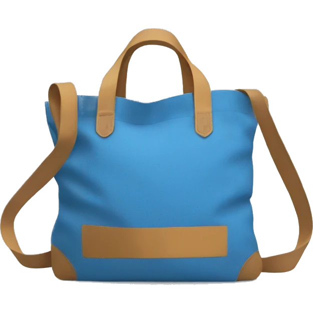 Blue canvas bag with blue straps emoji