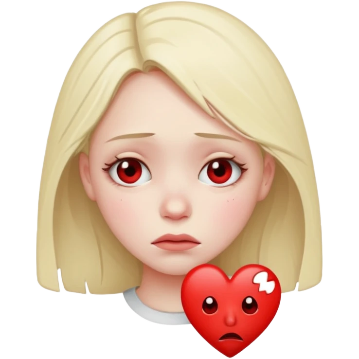 girl with broken heart emoji