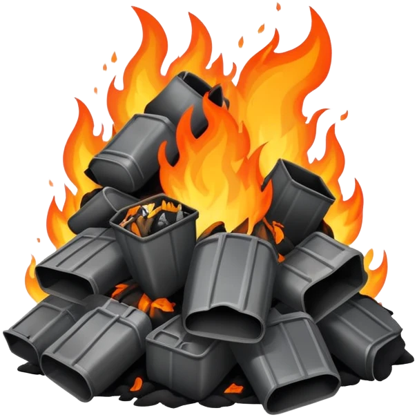 Trash on fire emoji
