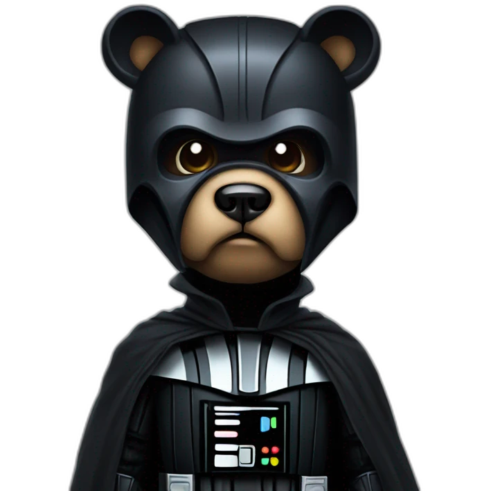 A bear in darth vader suit emoji