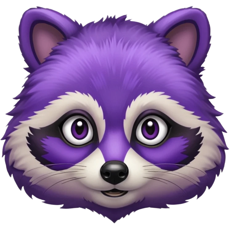 Purple racoon face emoji