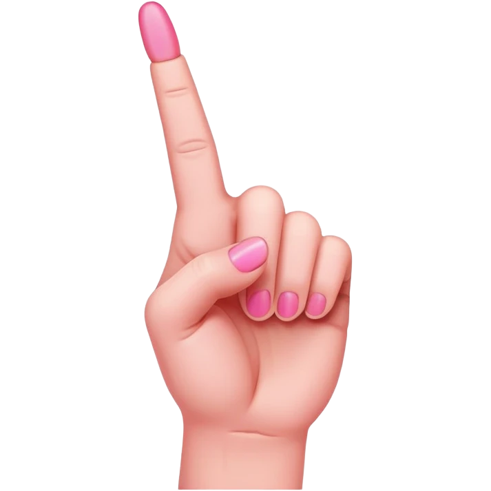 Pink middle finger emoji