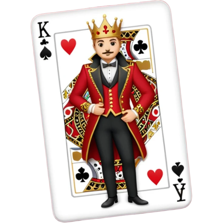 Solitaire card king emoji