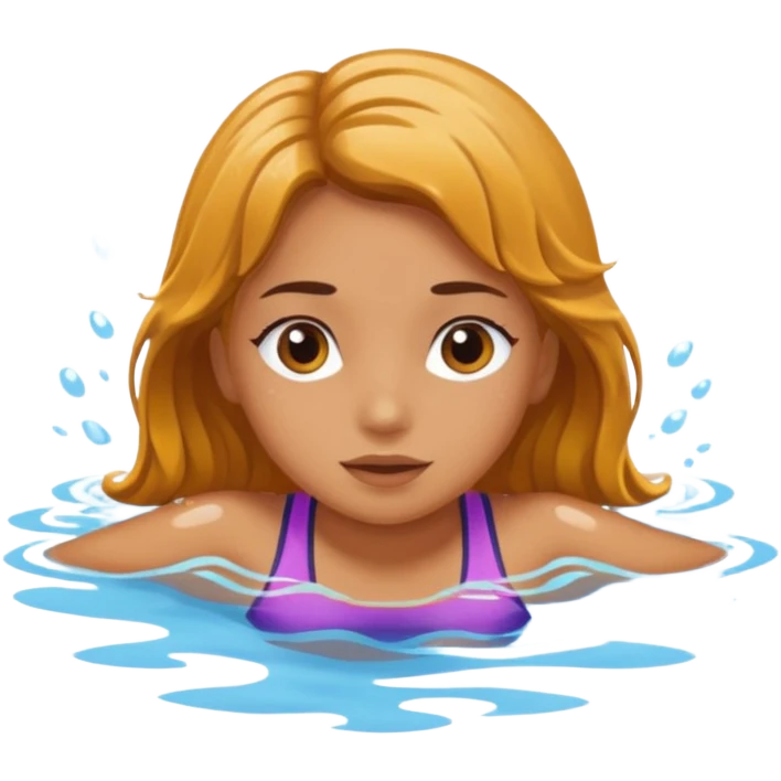 Girl swimming  emoji