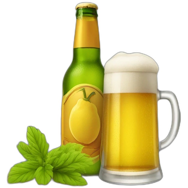 Aiolia buvant de la bière emoji