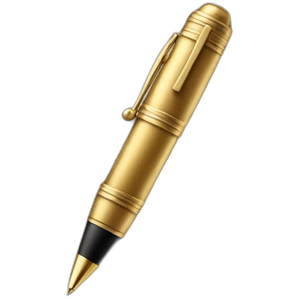 gold and black old pen emoji
