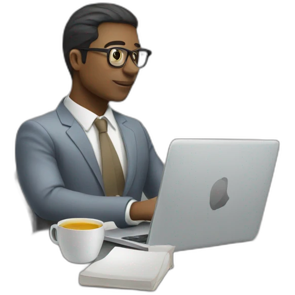 An entrepreneur working emoji
