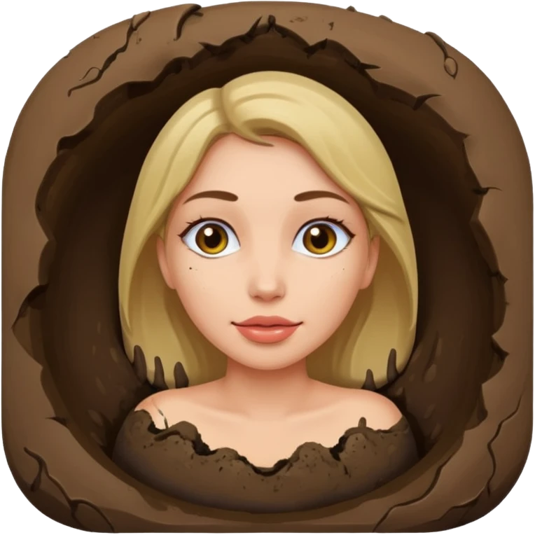 Naked woman butt holl emoji