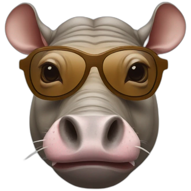 Babirusa wearing sunglasses emoji