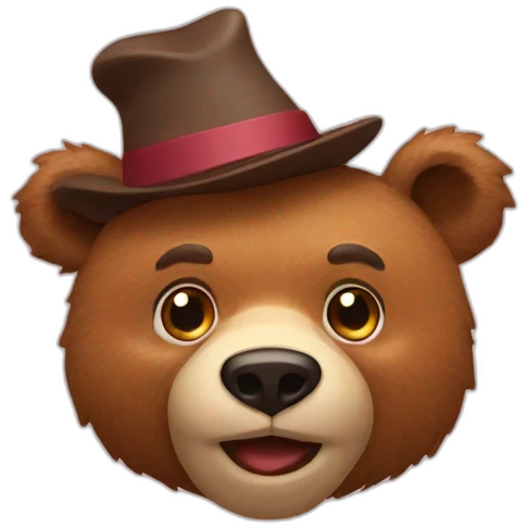 bear-with-hat emoji