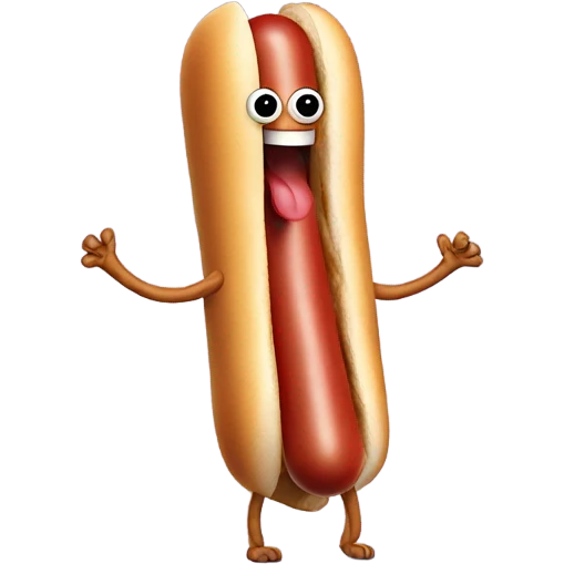 hot dog with legs emoji