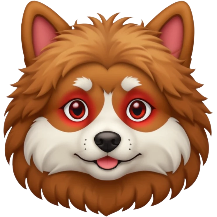red eyed dog fluffy emoji