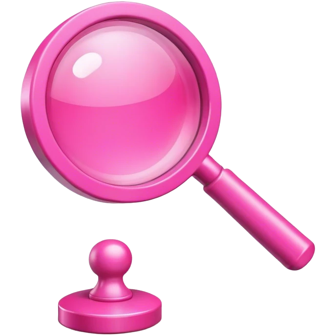 3d pink search icon emoji